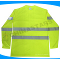 EN ISO 20471 camisa POLO reflexiva de segurança com colar de cor cinza